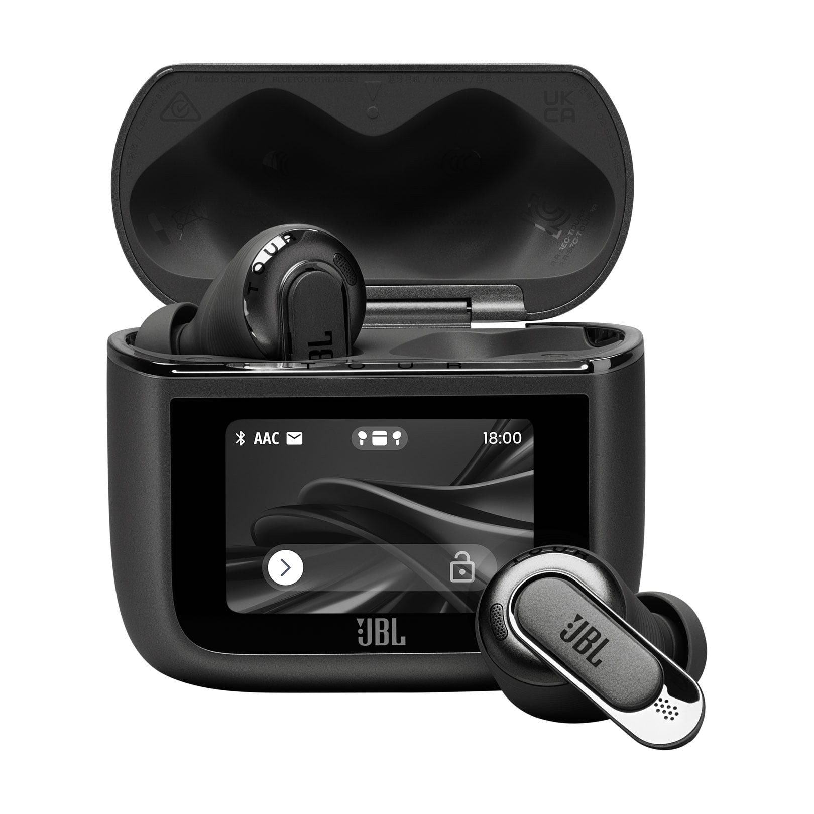 Бездротові вакуумні навушники JBL Tour Pro 3 чорні (JBLTOURPRO3BLK)